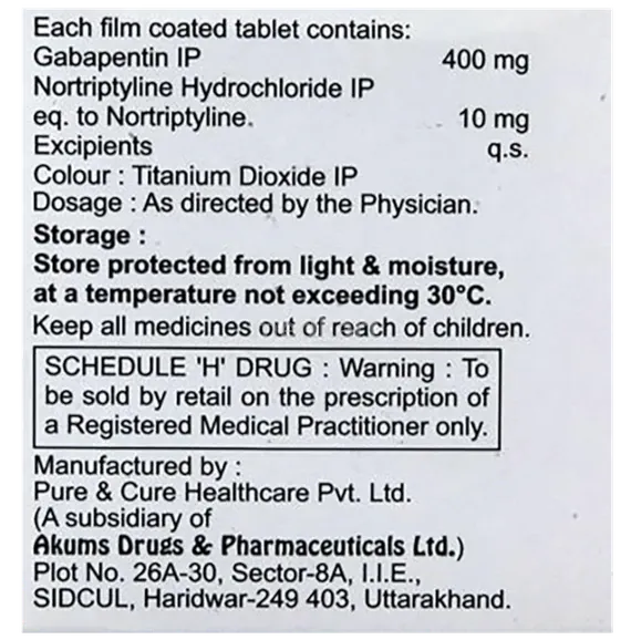 laregab nt tablet 10's